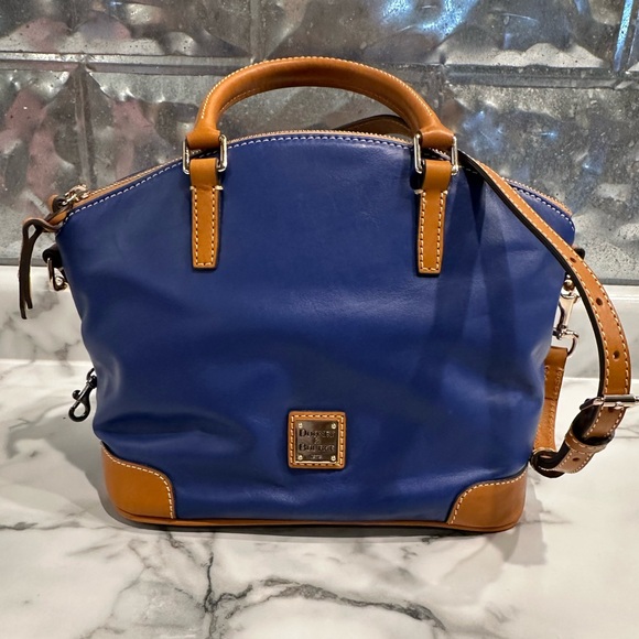 Dooney & Bourke Blue Charli Satchel - Picture 1 of 10